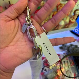 Coach Silver Metal Chain Strap